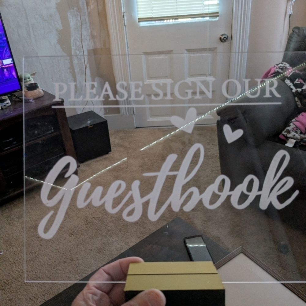 Clear Acrylic Guestbook Sign